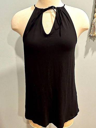 Highline  Collective Black Halter Adjustable Strap V-Neck Tank Top Size Small