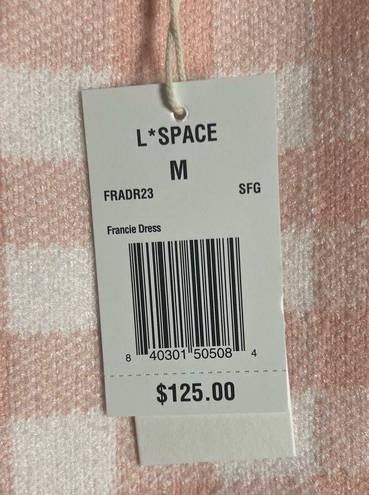l*space L* Francie Pink Gingham Sweater Mini Dress Cardigan Co-Ord Set Size M