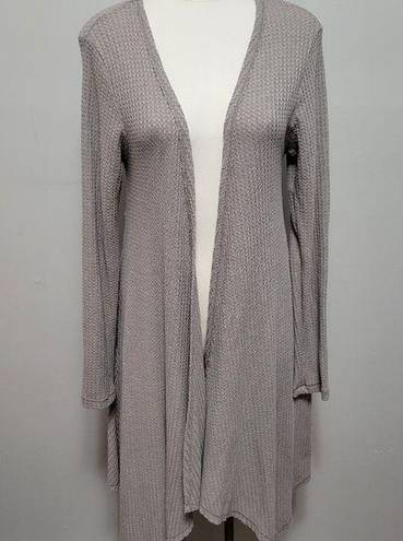 Wishlist  gray waffle knit duster size large