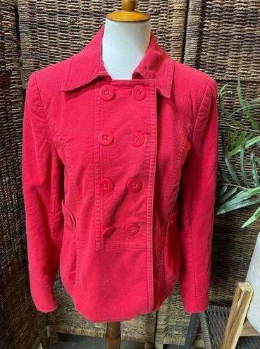 The Loft  Double Button Breasted Jacket/Blazer Long Sleeve Red L