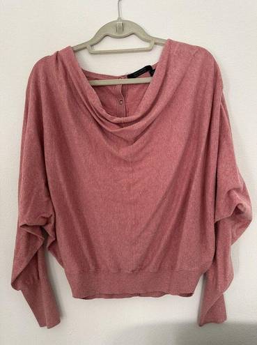 ALLSAINTS  Elgar Cowl Neck Pink Sweater, Size 8