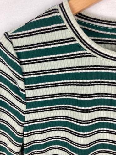 Nine West  Soft Spun Metallic Stripe Tshirt Size XS