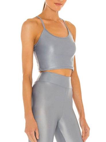 Koral Activewear Leah Infinity sports bra crop top in heather grey size S small