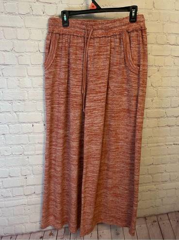 Coco + Jaimeson  wide leg, rust color, tie waist ladies lounge pants size XL