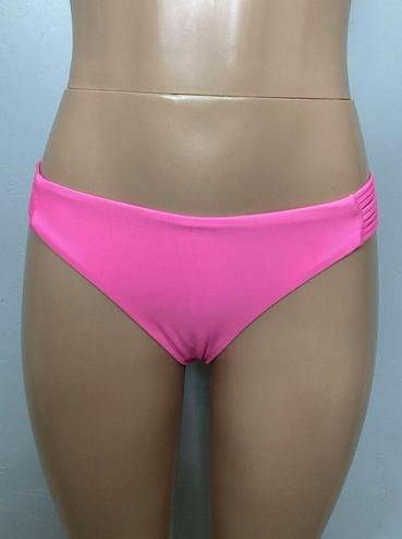 PilyQ New.  pink Isla full bikini bottom. Large.