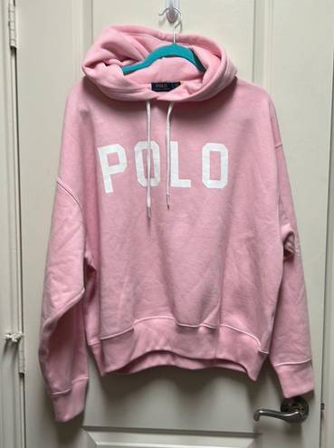 Ralph Lauren Polo Oversized Crop Pink Hoodie