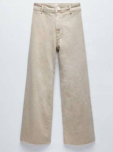 ZARA Marine Straight Jeans Tan