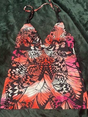 Mudd  Tankini Swim Top Butterfly Design Size Medium EUC! #209