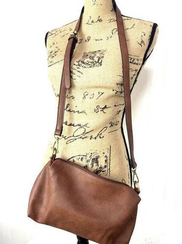 Krass&co JEN & . Vegan Leather Crossbody Bag Purse Brown Adjustable Strap