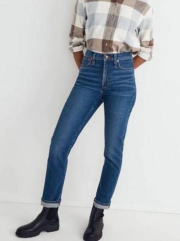 Madewell The Tall High-Rise Slim Boyjean Twyford Wash 26T Blue High Rise Tapered