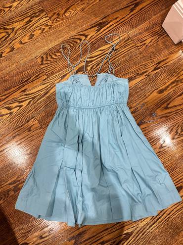 Abercrombie & Fitch Abercrombie Blue Babydoll Mini Dress