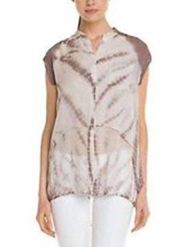 Young Fabulous and Broke Young, Fabulous & Broke beige tie-dye sleeveless button-down top size L