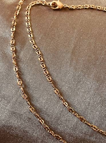 Anthropologie 18K Rose Gold Baby Link Necklace