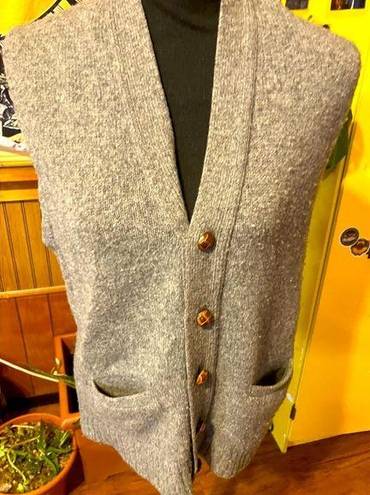 American Vintage Vintage, gray wool unisex vest, medium