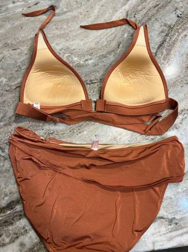 Victoria's Secret Sexy Victoria Secret Bikini Swimsuit Matching Set Bra Gold Snake Ring Size XL