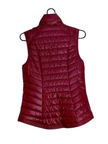 Tommy Hilfiger Women's  Quilted Pattern Sport Puffer Vest Deep Red Frost Size S/P