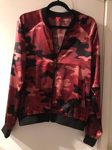 Guess Satin Camo Bomber Jacket