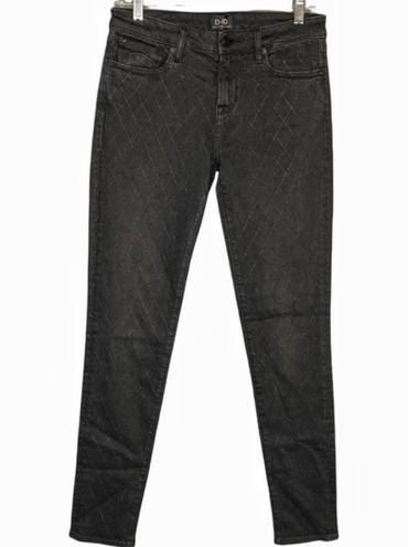 Black Diamond D-ID  Pattern Stitched New York Skinny Jeans Size 28