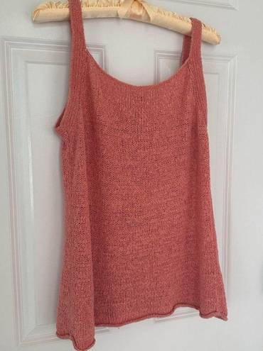 J.Jill Small Petite Knit Cotton Nylon Tank Top - Salmon Pink