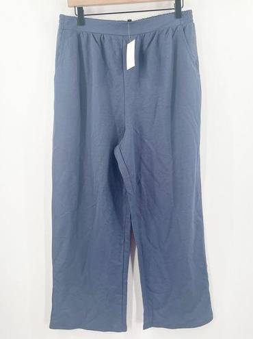 Bobeau  Pull On Pants Size Medium Indigo Blue Wide Leg NWT Rayon Nylon Blend Crop