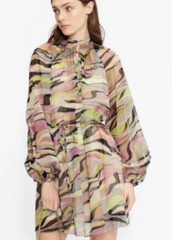 Ted Baker NWT  Zeenaa Printed Blouson Sleeve Mini Dress