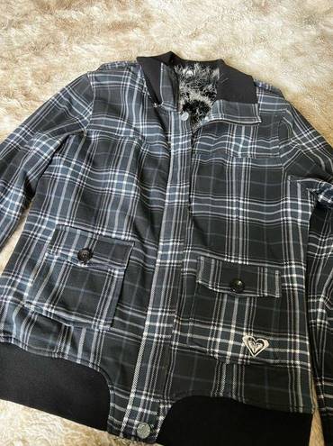 Roxy  Faux Fur Lined Plaid Jacket