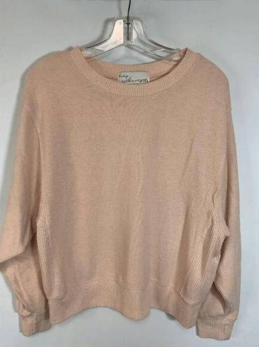 Vintage Havana  Women's Soft Knit Sweater Long Sleeve Crew Neck Peach Small