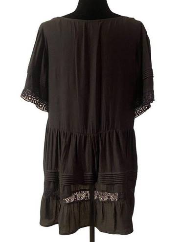 Torrid  Black Babydoll Top with Lace Accents in size 2 / 2X 18-20