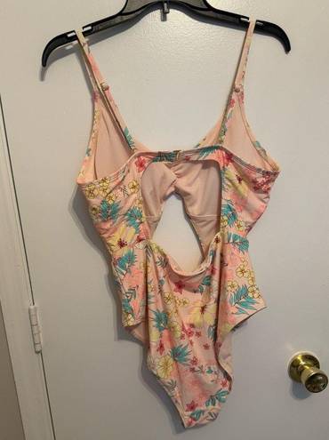 Celebrity Pink  Ruched V-Neck One Piece Swimsuit Size XL