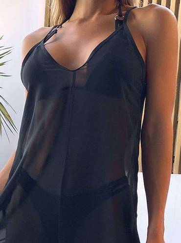 Black Jumpsuit Swim Coverup Size L