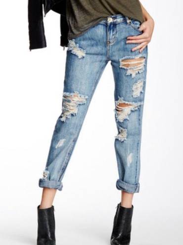 One Teaspoon  Awesome Baggies Destroyed Jeans in Blue 25