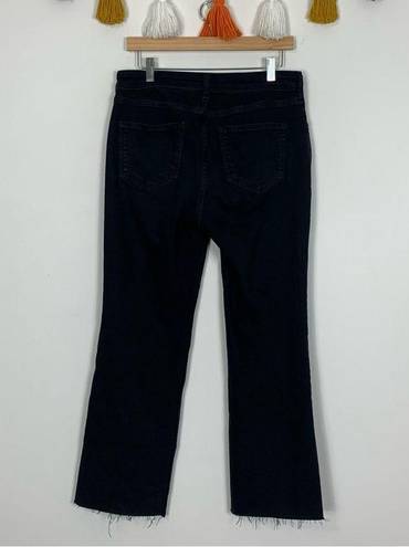 Pilcro  High Rise Cropped Flare Leg Black Jeans Size 29
