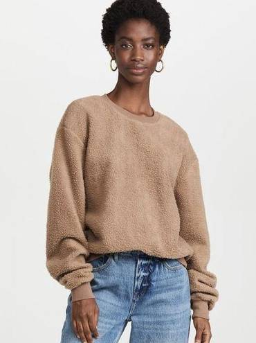 Good American  Sherpa Boyfriend Sweatshirt