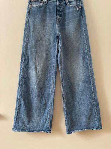 Gap  Women’s Wide Leg Sky High Rise Denim Jeans in Medium Indigo Size 12