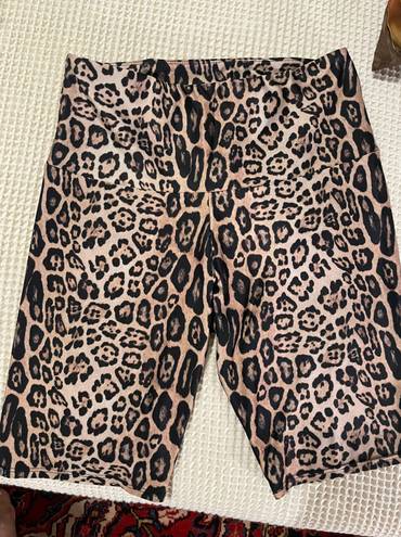 Onzie Leopard Print Bike Shorts