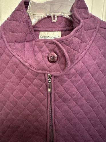 Coldwater Creek  purple quilted vest NWT