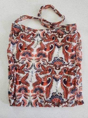 Free People  Orange Boho Paisley Feathery Bag