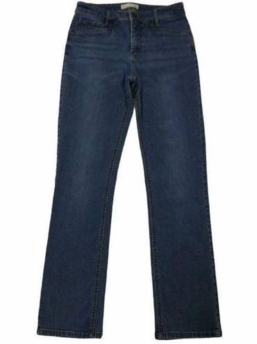 J.Jill Women's  Sz 4 Denim Smooth Fit Straight Leg Blue Jeans