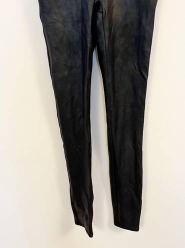 Spanx Faux Leather Black Leggings Size Small MSRP 98$ S/N 2437 High Rise