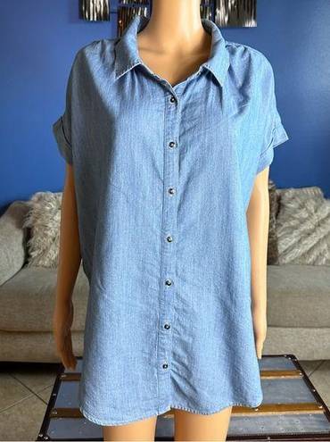 Caslon  Denim Blue Button Down Shirt