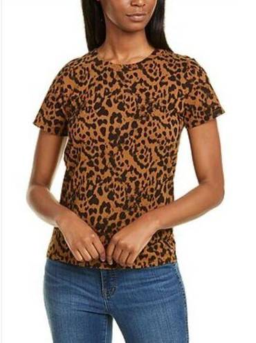 n:philanthropy  Jigsaw BFF T-Shirt Leopard Animal Print Brown Black XS