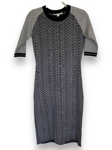 l*space JONATHAN SIMKHAI  Dye Gray Black Knit Bodycon Dress Size Small Half Sleeve