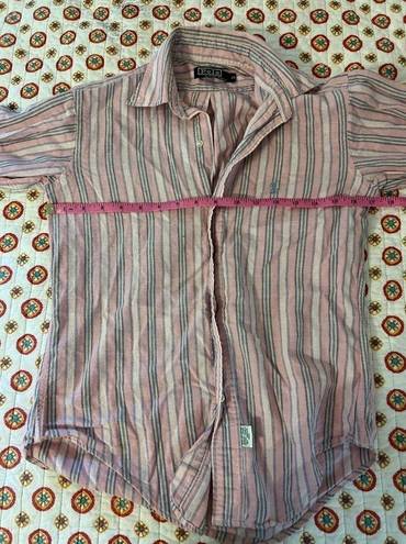 Polo  Ralph Lauren Pink Striped Button Down Shirt Size 14 / Small