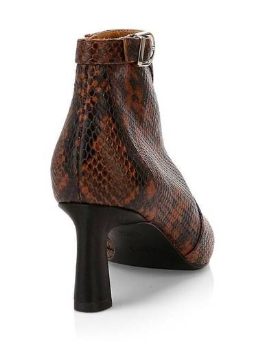 Joie  Rawly Snakeskin-Embossed Leather Ankle Boots Size 36.5 (6)