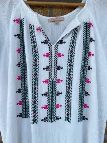 Gibson Latimer Gibson & Latimer White Embroidered dress medium