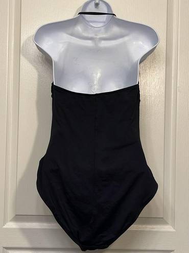 La Blanca Women's  Halter Bandeau Sweetheart Black Swimsuit Size 12 EUC #S-534