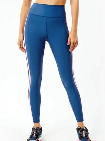 Spiritual Gangster S //  Blue High Waist Side Stripe Leggings