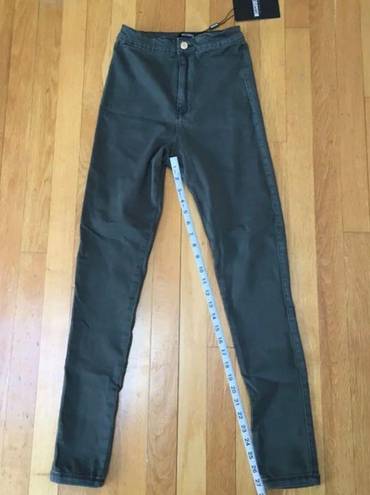 Missguided Khaki High Waisted Jeans Size 4