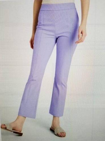 Hill House  The Claire Pant Stretch Cotton Kick-Out Crop in Lavender Size XS