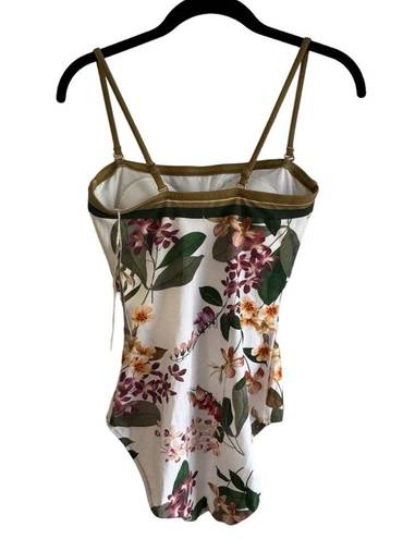 Gottex New!  Bandeau Strapless Floral Sardinia One Piece Swimsuit